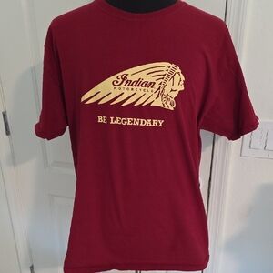 Indian Motorcycles By Fruit of the Loom Maroon Graphic Tee
